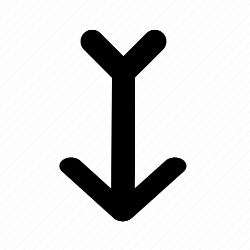 Arrow, arrows, black, direction, down icon - Download on Iconfinder