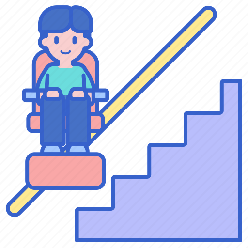 Lift, stair, wheelchair icon - Download on Iconfinder
