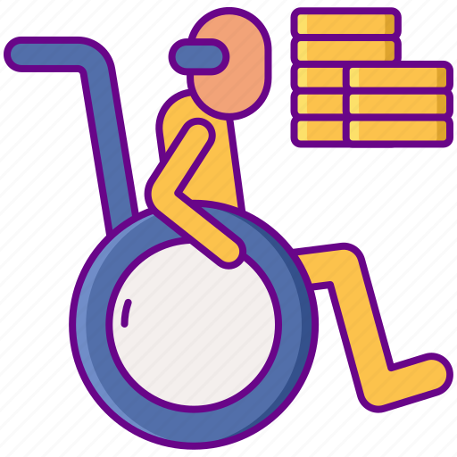 Disability, pension, retirement, wheelchair icon - Download on Iconfinder