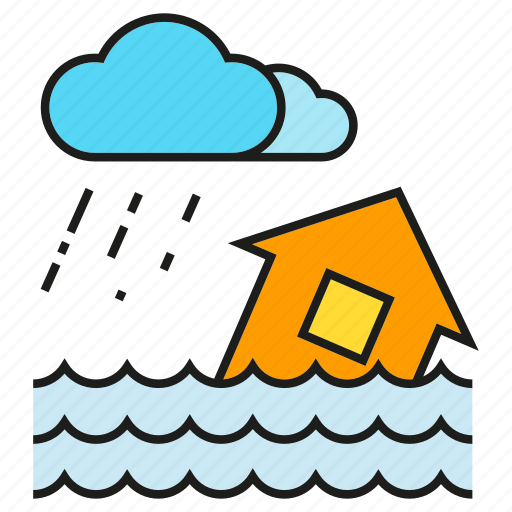 Deluge, disaster, flood, inundation, rain, storm, thunderstorm icon - Download on Iconfinder