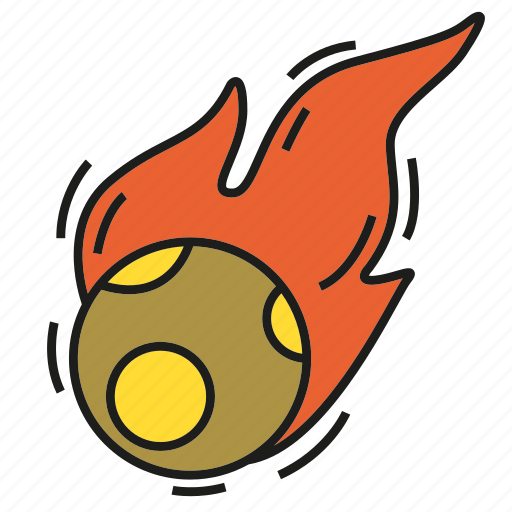 Catastrophe, damage, disaster, fire, meteor, meteorite, rock icon - Download on Iconfinder