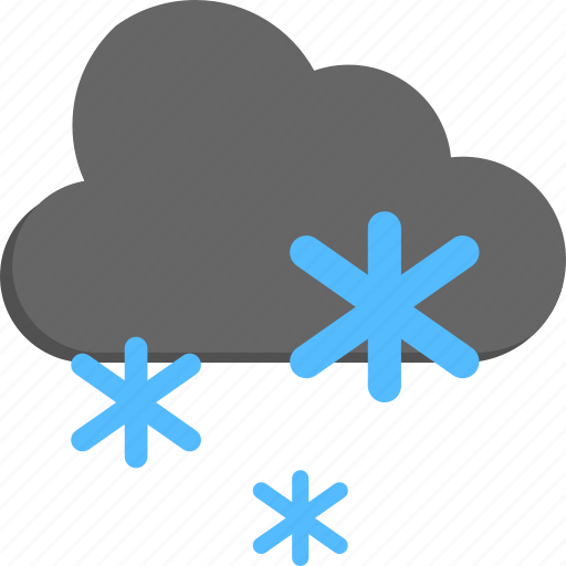 Snow in cloudy weather, snowfall, snowflakes, weather, winter icon - Download on Iconfinder