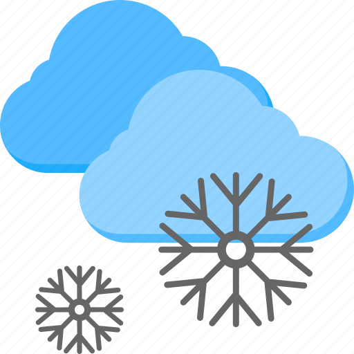 Snow in cloudy weather, snowfall, snowflakes, weather, winter icon - Download on Iconfinder