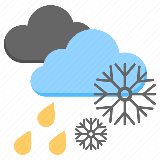 Cold weather, rain snow, sleeting rain, weather, wintertime icon - Download on Iconfinder