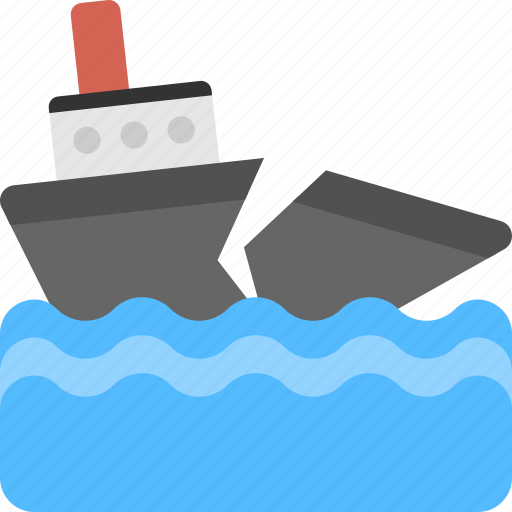 Ocean waves storm, ship breaking, ship demolition, vessels breaking, weather hazards icon - Download on Iconfinder