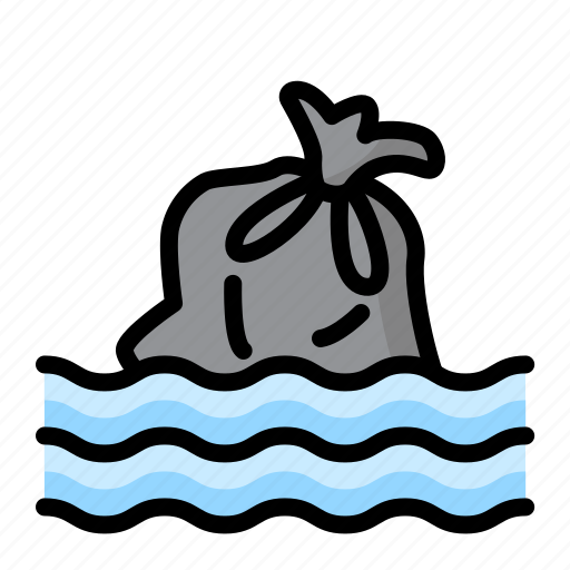 Disaster, drowning, emergency, flood, rain, trash icon - Download on Iconfinder
