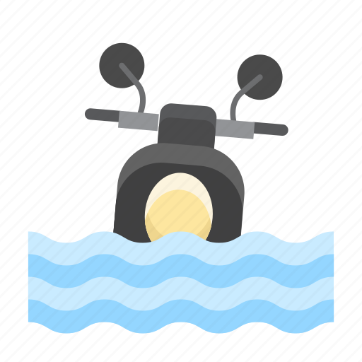 Disaster, drowning, emergency, flood, motor, rain icon - Download on Iconfinder