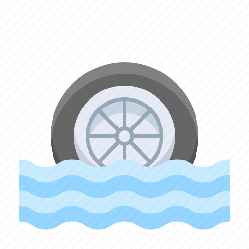 Disaster, drowning, emergency, flood, rain, wheel icon - Download on Iconfinder