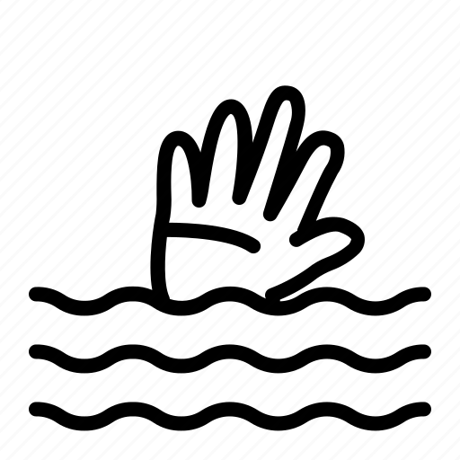 Disaster, drowning, emergency, flood, hand, help, rain icon - Download on Iconfinder