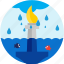 cloud, disaster, fish, flood, liberty, statue, waterdrops 