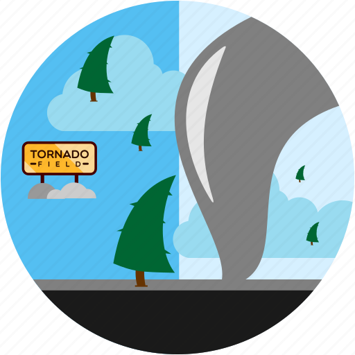 Disaster, hurricane, road, sign, snow, tornado, trees icon - Download on Iconfinder