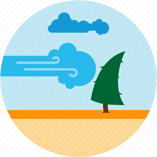 Coud, disaster, gust, strong, tree, wind icon - Download on Iconfinder