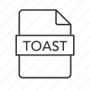 .toast, .toast file, toast, toast disc image, toast disc image file, toast file, toast icon 