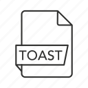.toast, .toast file, toast, toast disc image, toast disc image file, toast file, toast icon 