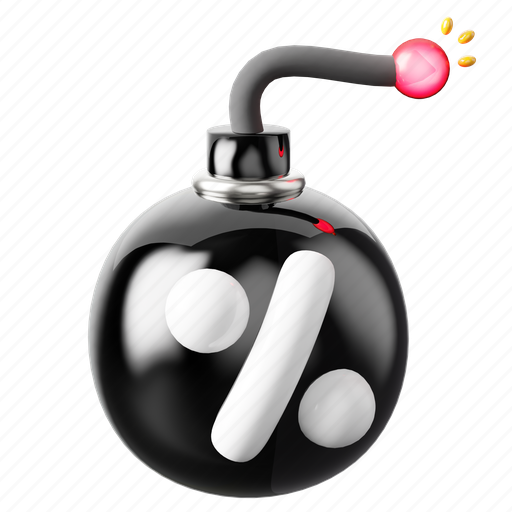 Bomb, discount bomb, bomb-discount, discount-blast, discount, offer, sale 3D illustration - Download on Iconfinder