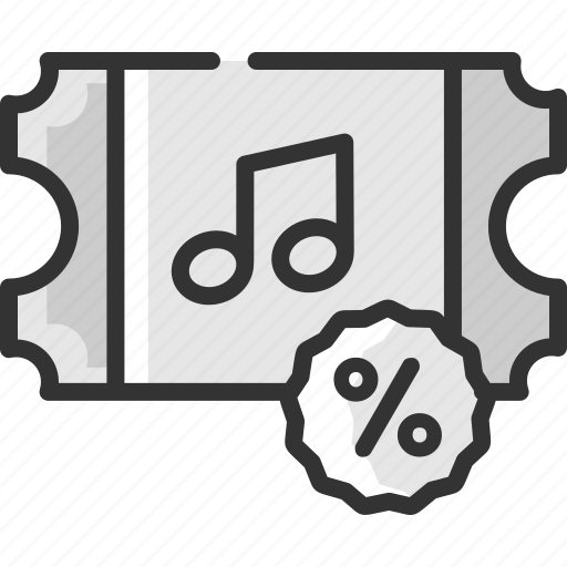 Concert, discount, music, sale, ticket, black friday, entertainment icon - Download on Iconfinder