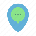 maps, location, pin, placeholder, chat