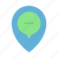 maps, location, pin, placeholder, chat 