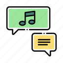 chat box, dialogue, music, chat, comment