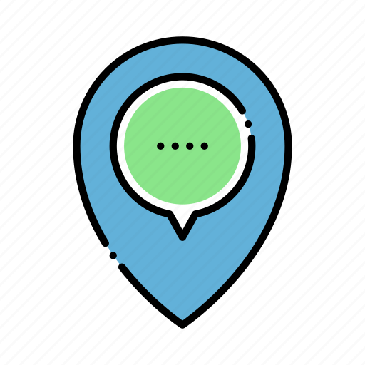 Maps, location, pin, placeholder, chat icon - Download on Iconfinder