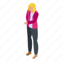 woman, discussion, isometric