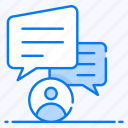 chat, comments, dialogue, discussion, remarks