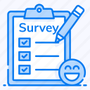 appraisal, assessment, evaluation, feedback, survey