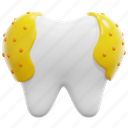 caries, teeth, tooth, dental, mouth, molar, bacteria, 3d, element 