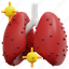 pneumonia, lung, respiratory, virus, bacteria, organ, disease, 3d, illustration 