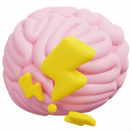 Brain, stroke, pain, sickness, headache, organ, disease 3D illustration - Download on Iconfinder