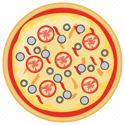 Fast food, italian pizza, italian traditional dish, italian vegetarian pizza, school lunch icon - Download on Iconfinder