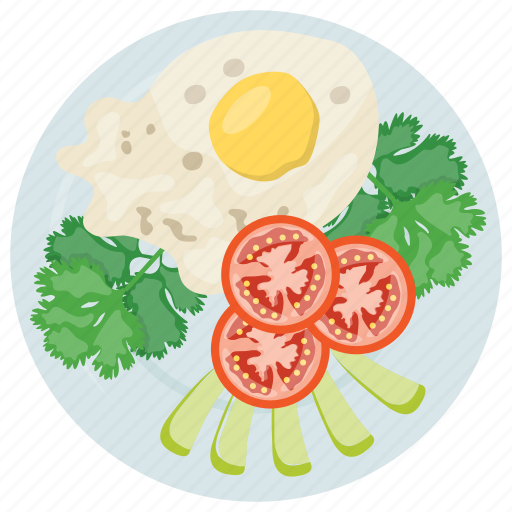 Fried egg salad, healthy salad, organic food, salad for breakfast, weight loss diet icon - Download on Iconfinder