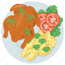 cooked chicken, dinner, feast, roast turkey, turkey thanksgiving
