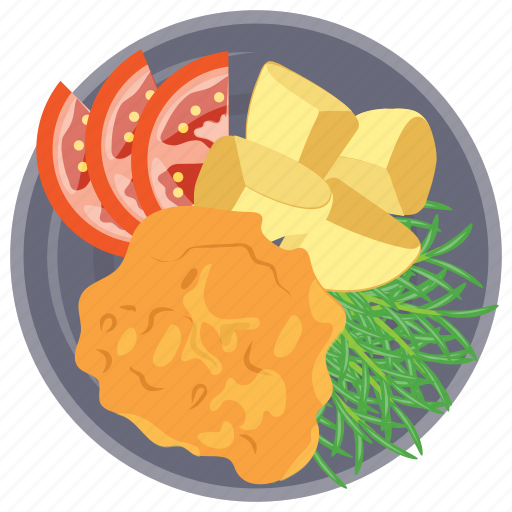 Crispy fried chicken, deep fried, evening snack, fast food, kids cuisine icon - Download on Iconfinder