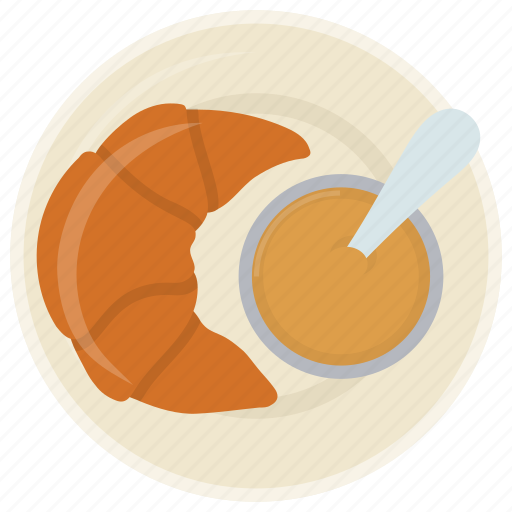 Breakfast, caramel dipping, chocolate croissant, chocolate dipping, french chocolate croissant icon - Download on Iconfinder