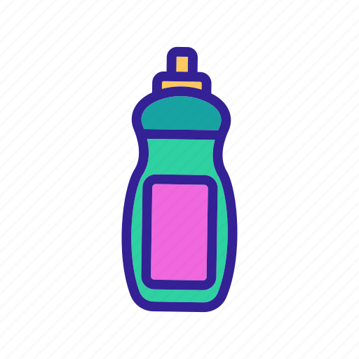 Bottle, contour, disinfectant, linear, liquid, soap icon - Download on Iconfinder