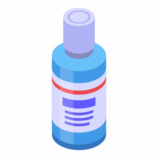 Bottle, disinfection, isometric icon - Download on Iconfinder