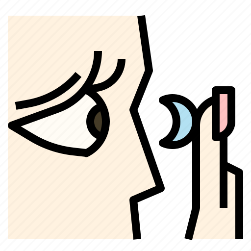 Beauty, contact, eye, lens, problem, vision, wearing icon - Download on Iconfinder