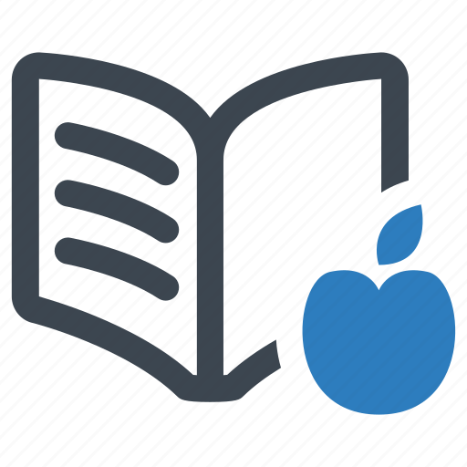 Apple, book, education, knowledge icon - Download on Iconfinder