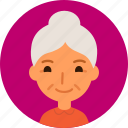 woman, avatar, female, face, senior, old, grandma