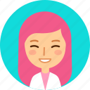 woman, avatar, female, girl, pink hair, japanese, korean