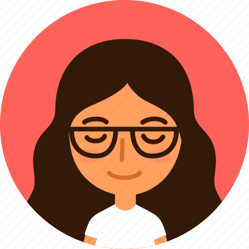 Woman, avatar, female, face, girl, hispanic, glasses icon - Download on Iconfinder