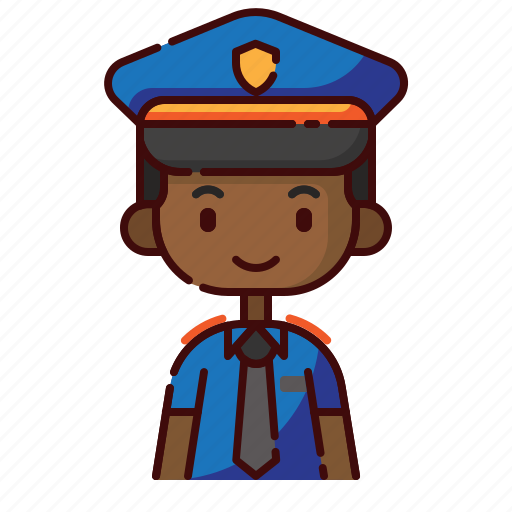 African, avatar, boy, diversity, people, police, profession icon - Download on Iconfinder
