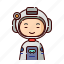 astronaut, avatar, boy, chinese, diversity, people, profession 