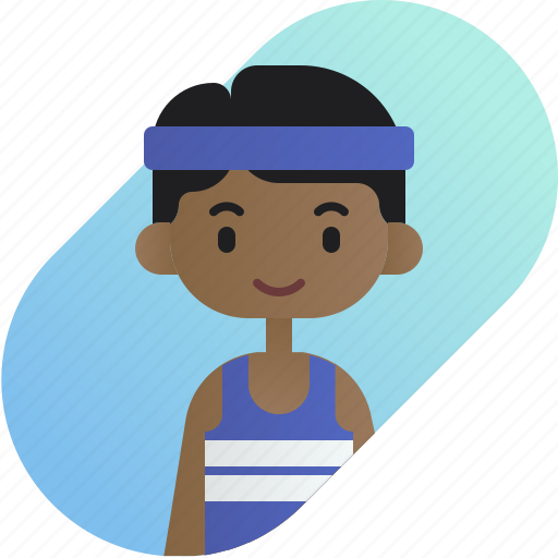 African, athlete, avatar, boy, diversity, people, profession icon - Download on Iconfinder