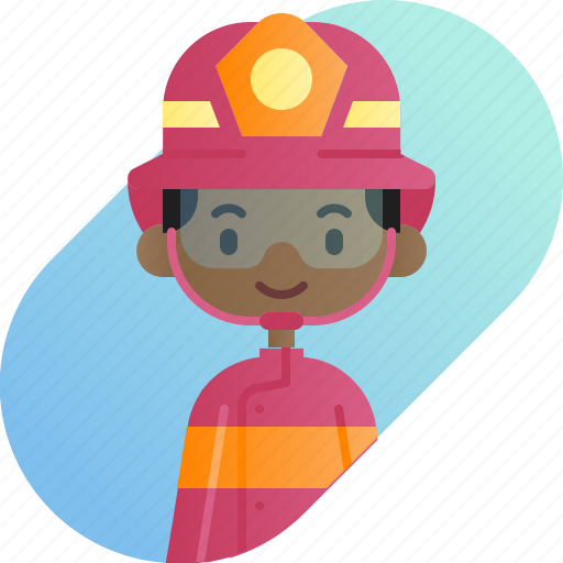 African, avatar, boy, diversity, firefighter, people, profession icon - Download on Iconfinder