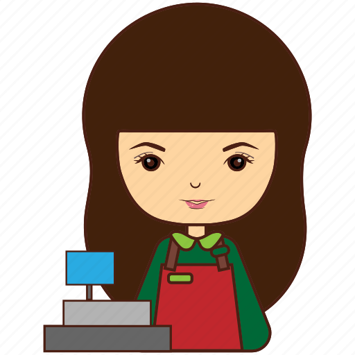 Cashier, payment, shopping, diversity, avatar icon - Download on Iconfinder
