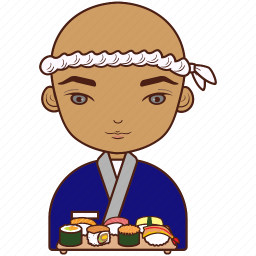 Sushi, chef, food, restaurant, diversity, avatar icon - Download on Iconfinder