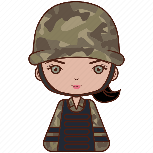 Woman, military, soldier, diversity, avatar icon - Download on Iconfinder