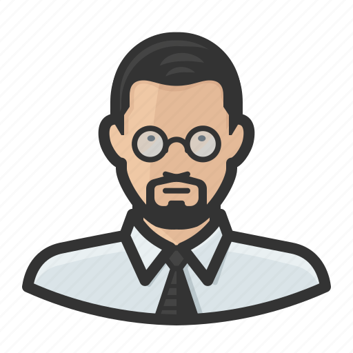 Asian, avatar, glasses, male, man, tie icon - Download on Iconfinder